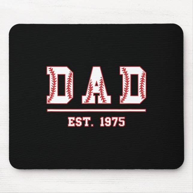 Sell Dad Est. 1975 Softll Fathers Day Birthday Vin Mouse Pad (Front)