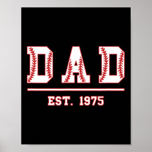 Sell Dad Est. 1975 Softll Fathers Day Birthday Vin Poster
