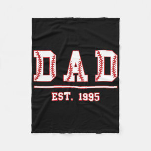Sell Dad Est. 1995 Softll Fathers Day Birthday Vin Fleece Blanket