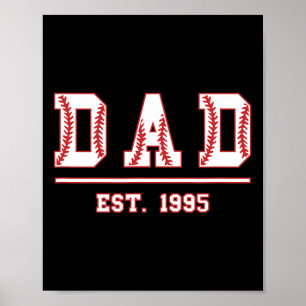 Sell Dad Est. 1995 Softll Fathers Day Birthday Vin Poster