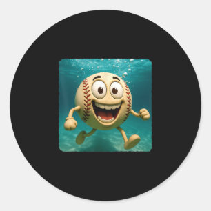 Sell Diving Underwater Ocean Diver Swimming Summer Classic Round Sticker