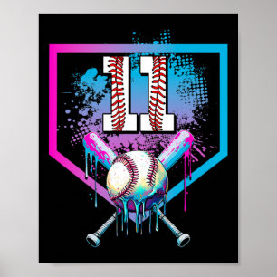Sell Drip 11th Birthday Home Plate Boy Youth 11 Ye Poster