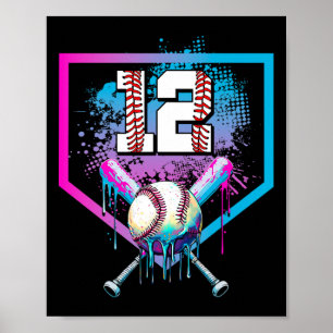 Sell Drip 12th Birthday Home Plate Boy Youth 12 Ye Poster