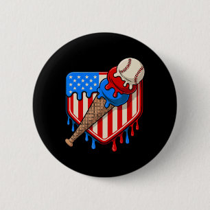 Sell Drip 4th Of July Usa Flag Ice Cream Drip Sell 6 Cm Round Badge