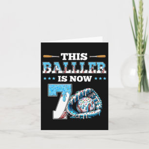 Sell Drip 7th Birthday Party Boy Sport Fan 7 Years Card