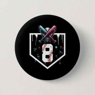 Sell Drip 8th Birthday Home Plate Boys Youth 8 Yea 6 Cm Round Badge