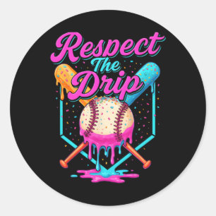 Sell Drip Boys Home Plate Ice Cream Respect The Dr Classic Round Sticker