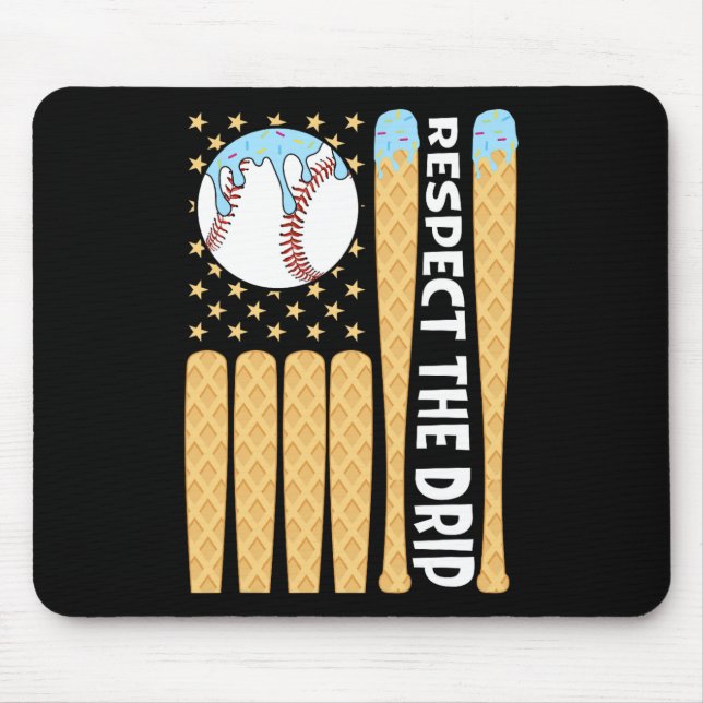 Sell Drip Boys Ice Cream American Flag Respect The Mouse Pad (Front)