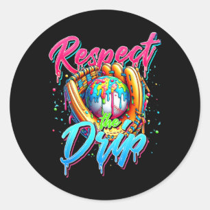 Sell Drip Boys Ice Cream Drip Youth Respect The Dr Classic Round Sticker