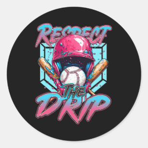 Sell Drip Boys Kids Ice Cream Dripping Respect The Classic Round Sticker