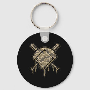 Sell Drip Camo Sell Diamonds Boys Sports Game Day Key Ring
