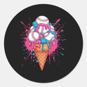 Sell Drip Ice Cream Cone Funny Sports Sell Lover  Classic Round Sticker