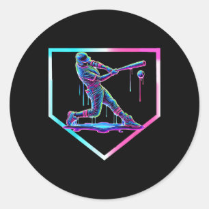 Sell Drip Ice Cream Sell Home Plate Boys Sell  Classic Round Sticker
