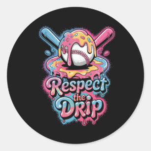 Sell Drip Ice Cream Style For Youth Men And Women Classic Round Sticker