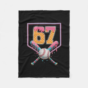 Sell Drip Number 67 Fun Six Seven 6 7 Meme Design  Fleece Blanket