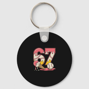 Sell Drip Number 67 Player Ice Cream Or 67th Birth Key Ring