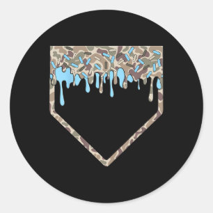 Sell Drip Shirt For Boys Camo Sell Home Plate Spor Classic Round Sticker
