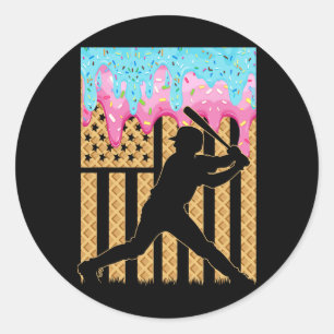 Sell Drip T Boy Girls Dripping Ice Cream American Classic Round Sticker