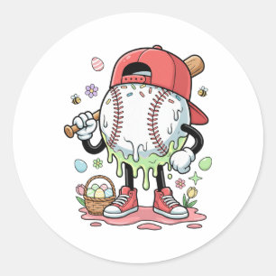 Sell Easter Day Funny Ice Cream Drip Boys Kids Classic Round Sticker