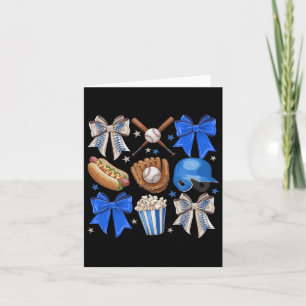Sell Game Day Blue Coquette Bow Sell Mum Mama Wome Card
