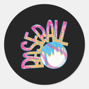 Sell Game Day Drip Ice Cream Drip Youth Boys Sell  Classic Round Sticker