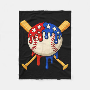 Sell Glove Usa Flag Drip Style 4th Of July Game Vi Fleece Blanket