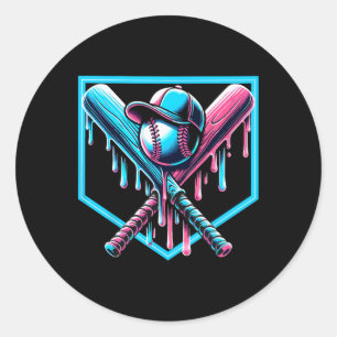 Sell Home Plate Drip Boys Sell T Classic Round Sticker