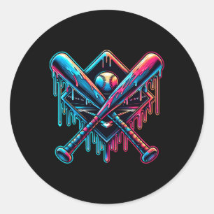 Sell Home Plate Drip Sell Drip Sell Ice Cream Classic Round Sticker