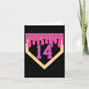 Sell Home Plate Ice Cream Drip 14th Birthday Boys  Card