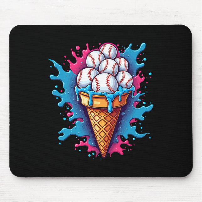 Sell Ice Cream Cute Sports Lover Design  Mouse Pad (Front)