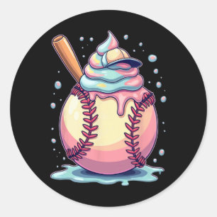 Sell Ice Cream Drip _1 Classic Round Sticker