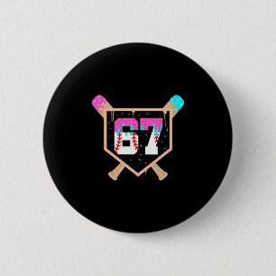 Sell Ice Cream Drip Number 67 Player 67th Birthday 6 Cm Round Badge