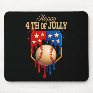 Sell Ice Cream Dripping Patriotic Happy 4th Of Jul Mouse Pad