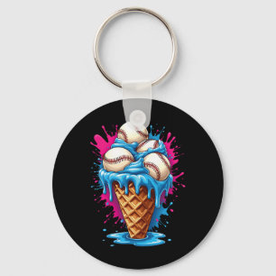 Sell Ice Cream Funny Ice Cream Sell Drip Watercolo Key Ring