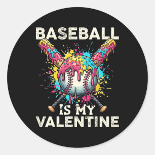 Sell Is My Valentine Ice Cream Drip Crossed Ts _1 Classic Round Sticker