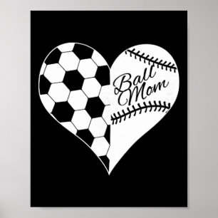 Sell Laces Soccer Ll Pattern Heart Ll Mum Gifts Poster