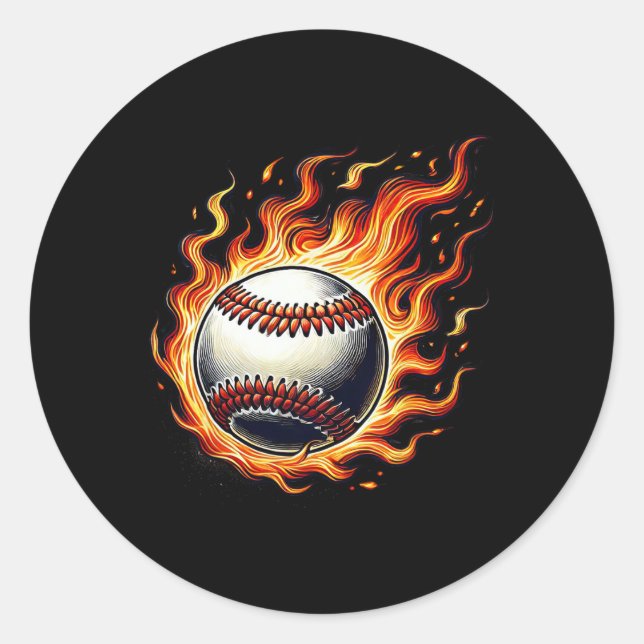 Sell Lover Firell Sell Flaming Ll  Classic Round Sticker (Front)