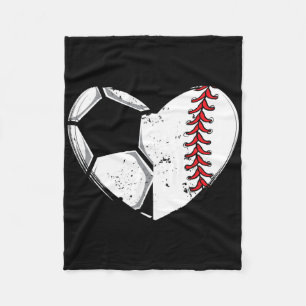 Sell Lover Heart Soccer Player Gift Team Coach Cut Fleece Blanket