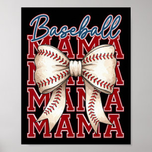 Sell Mama Coquette Bow Game Day Gift For Mother's Poster
