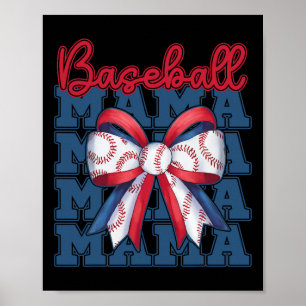Sell Mama Coquette Bow Sport Mum Mothers Day Poster
