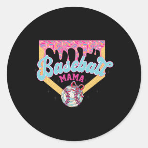 Sell Mama Home Plate Ice Cream Classic Round Sticker