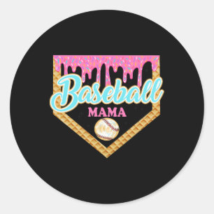 Sell Mama Home Plate Ice Cream Drip With Sprinkles Classic Round Sticker