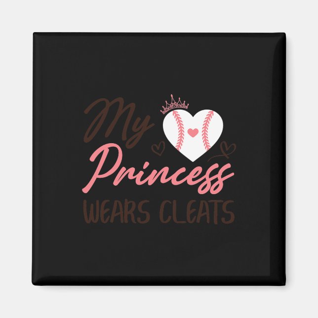 Sell Mom Dad My Princess Wears Cleats  Magnet (Front)