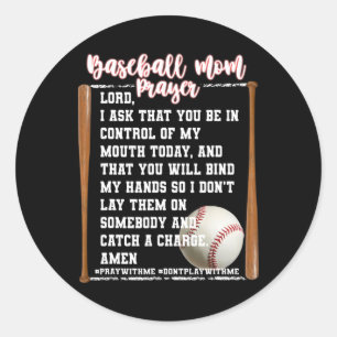 Sell Mom Prayer Game Day Softl Christian Religious Classic Round Sticker