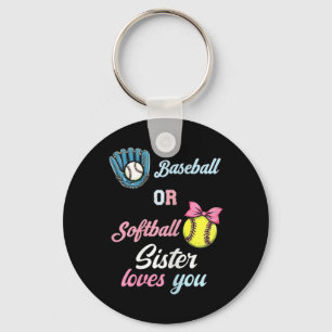 Sell Or Softll Sister Loves You Gender Reveal Key Ring