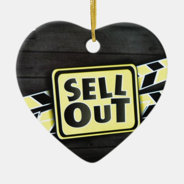 Sell Out Art Print Ceramic Ornament (Front)