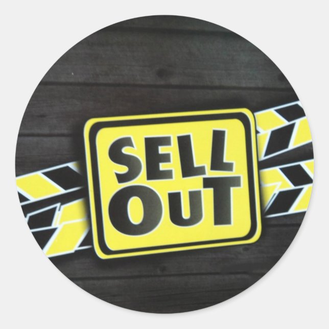 Sell Out Art Print Classic Round Sticker (Front)