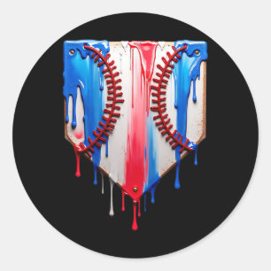 Sell Plate Drip Usa Flag Sell Softll Drip Classic Round Sticker