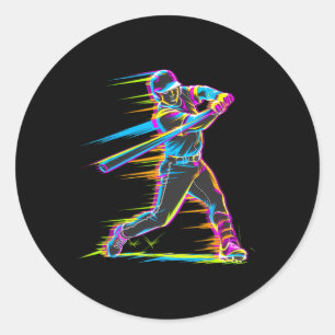Sell Player Drip Home Plate Classic Round Sticker