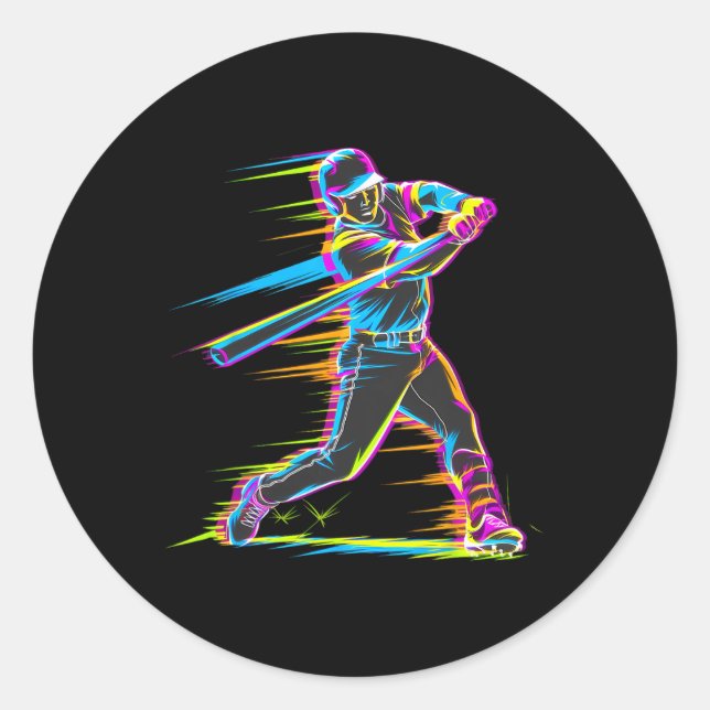 Sell Player Drip Home Plate  Classic Round Sticker (Front)